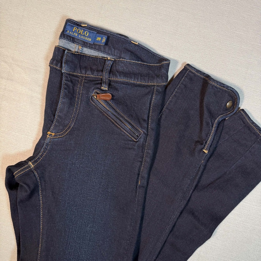 Polo Ralph Lauren‎ Whitlyn Jod Equestrian Skinny Jeans Indigo Blue 28